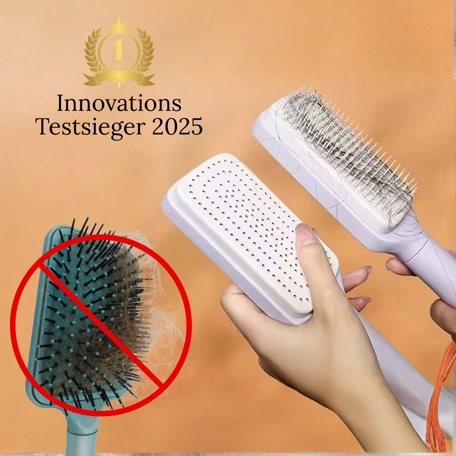 Selbstreinigende Haarbürste EasyTwist™ Das Original