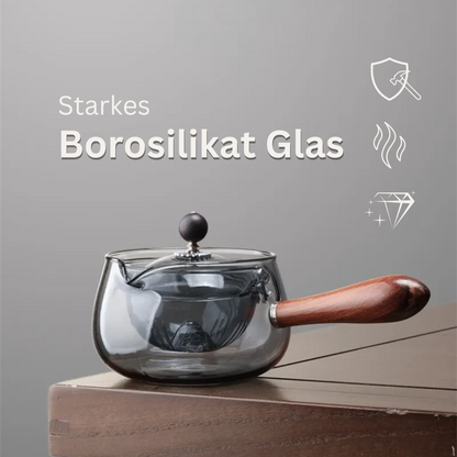 Rotierende Borosilikat-Glas Teekanne - Traumraum